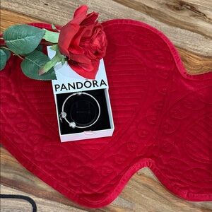 Pandora Silver Charm Bracelet with two charms